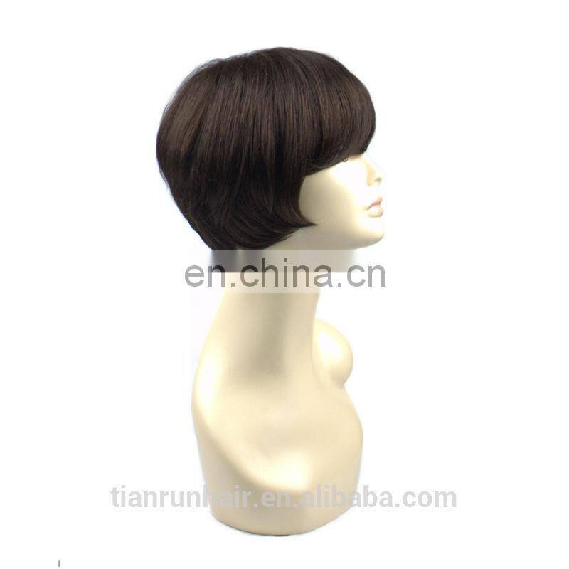 Good feedback new fashion silk top full lace wigs with bangs for black women