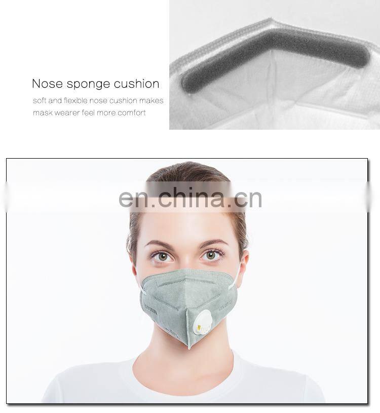 Odor-filtering Active Carbon Air Pollution Mask with Valve