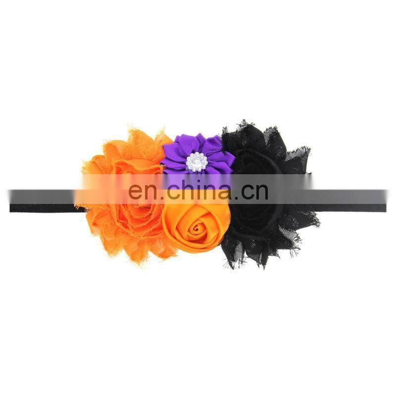 Baby Girls Flower Halloween Headband Costume Infant Child Crown headbands Hair bows Newborn Photo Prop