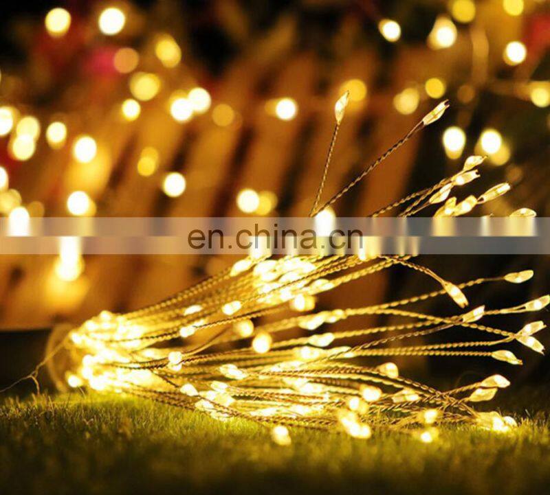 2019 remote control 8 Modes Dimmable Battery Operated Hanging Starburst LED Bouquet Shape string Lights