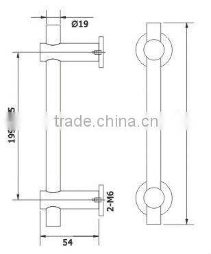 LP04:TRUST 304 Stainless steel Door pull handle For Passage