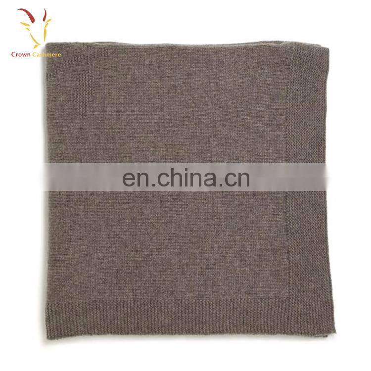 Wholesale Custom Baby Cashmere Wool Knitted Throw Blanket