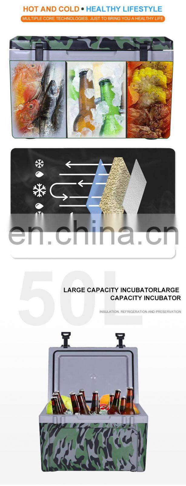 GINT 50L New Design Light 4-5 Days High End Insulated Portable Ice Cooler Box