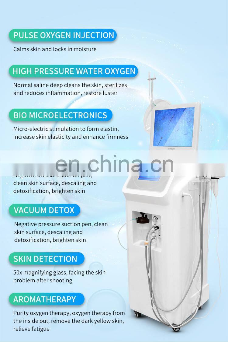 Factory Dual-Screen Water Oxygen Jet Facial Machine Facial Deep Clean Hydration Firm Lifting Skin Care Beauty Instrument