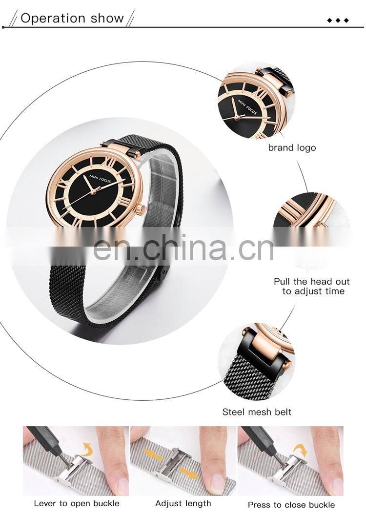MINI FOCUS MF0234L Watch Wholesale Simple Analog Quartz Business Charm Stainless Steel Hand Ladies Watches