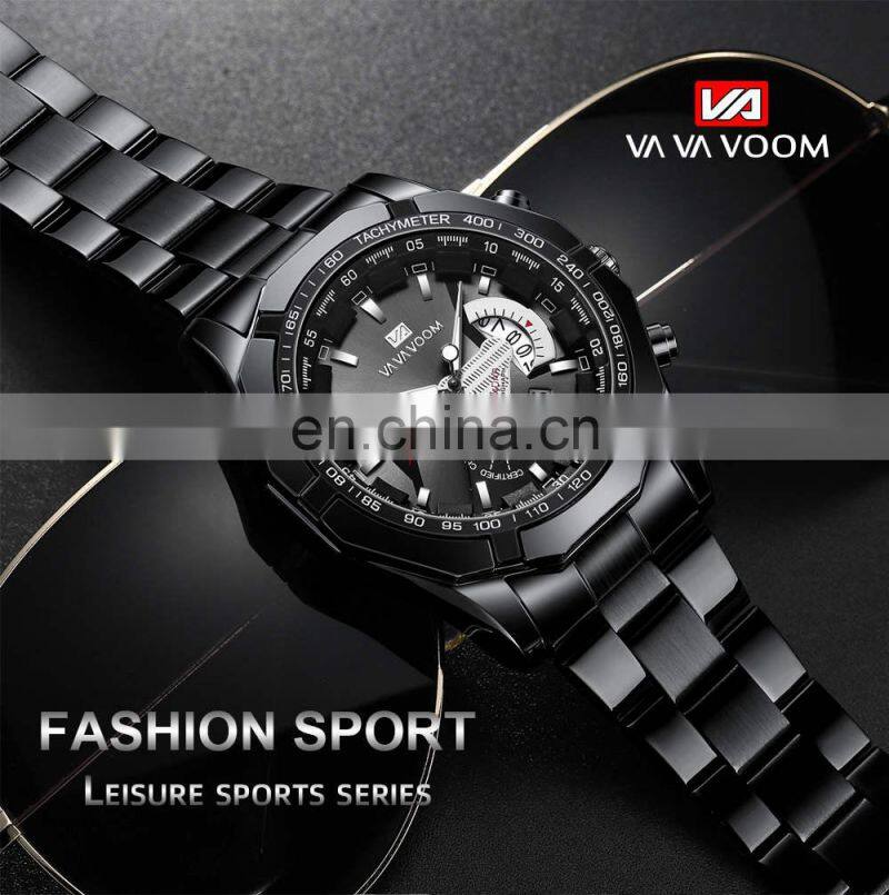 VA VA VOOM 238 New hot sale Quartz watch for men Stainless Steel Luxury Men Watch