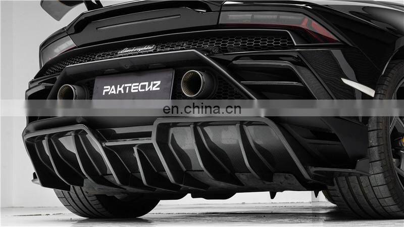 Runde Dry Carbon Fiber Kits For Lamborghini Huracan 580 610 EVO Upgrade Paktechz Body Kit Hood Front Rear Lip Fender Spoiler
