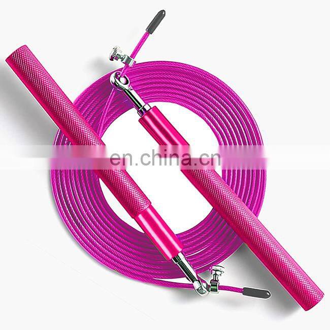 High Speed Skipping Rope Tangle-Free with Self-Locking Screw-Free Design Rope-Adjustable (2 Cables) Aluminum Alloy Non Slip Hand