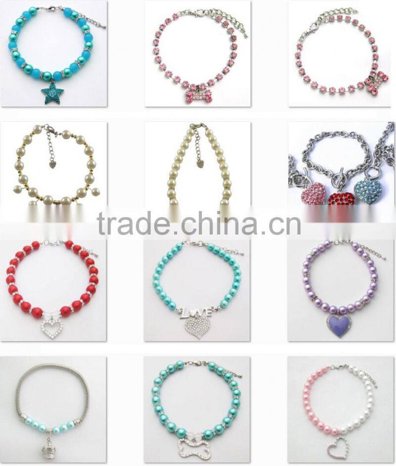 customized crystal heart pet ID charm for necklace