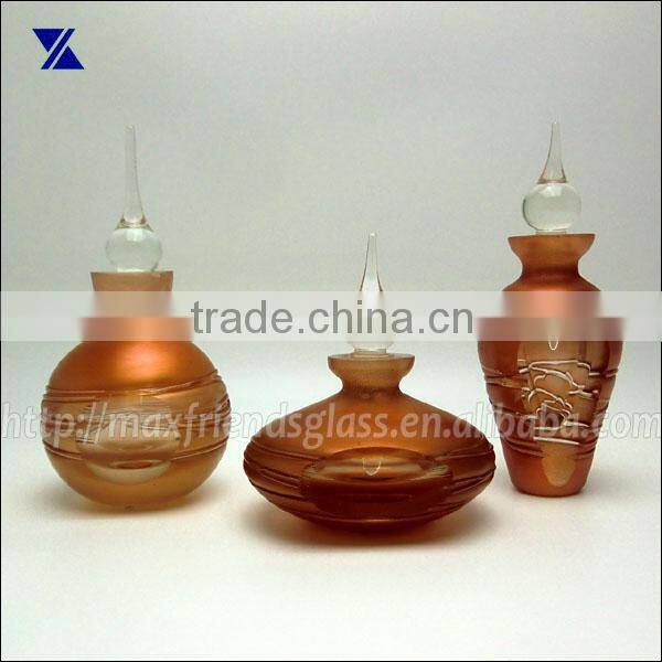 orange glass perfume bottle, diffuser for home deco, 100ml
