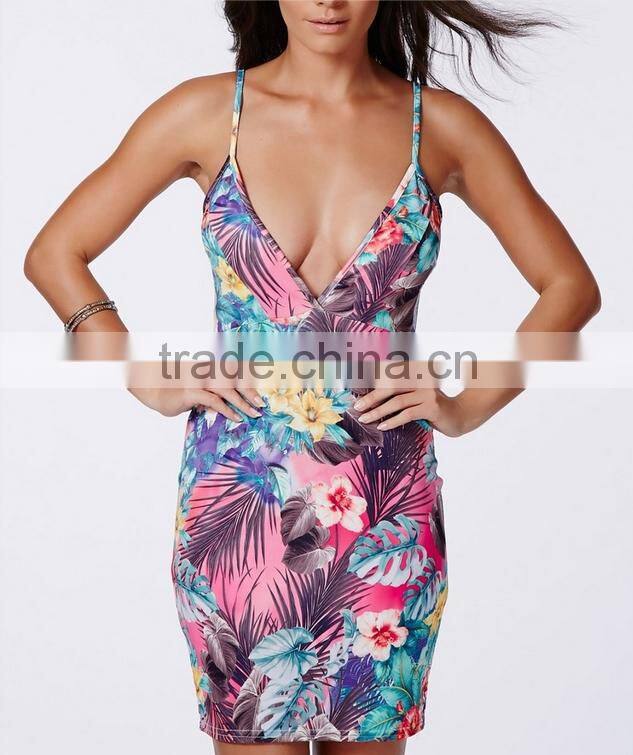 2015 Customized Plus Size sexy beach dress