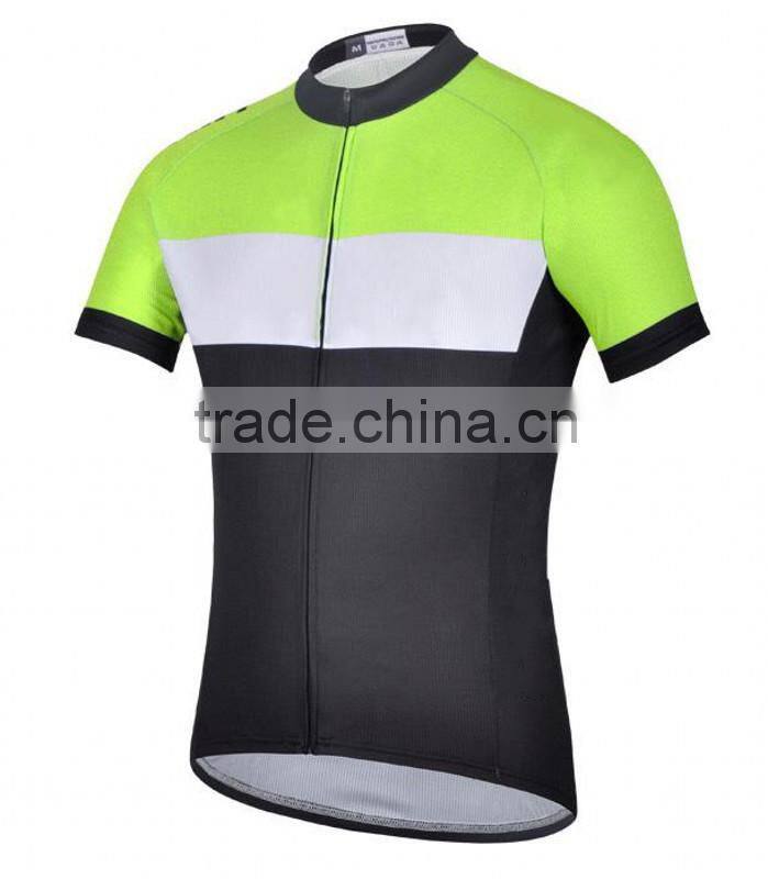 100% polyester new style green/black sport wear cycling jerseys for sale
