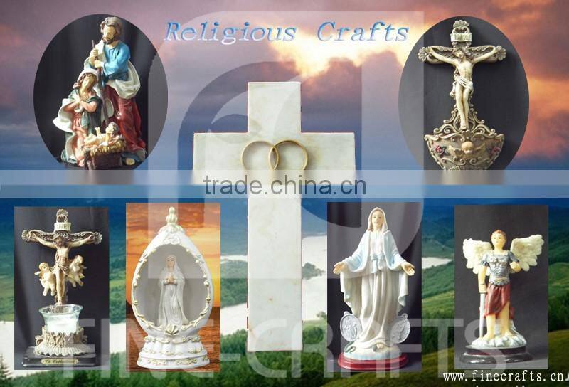 Polyresin handmade religious crafts of Jesus cross