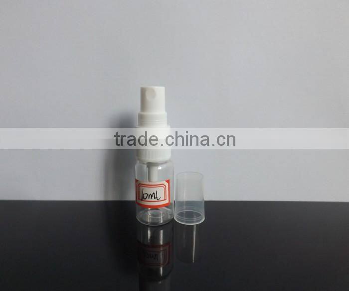 10ml pet clear plastic cosmetic spray pump bottle