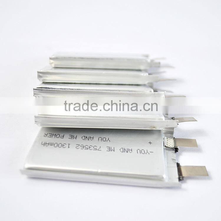HRB 1300mah 25C lithium polymer battery cell 3.7V high capacity
