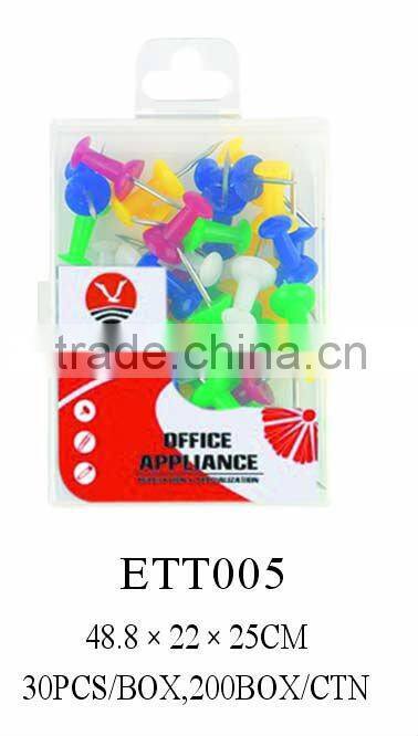 Wholesale high quality 23mm Plastic Clear square head thumb tack