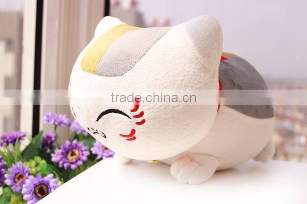 wholesale high quality low price funny cat shape plush soft stuffed pillow