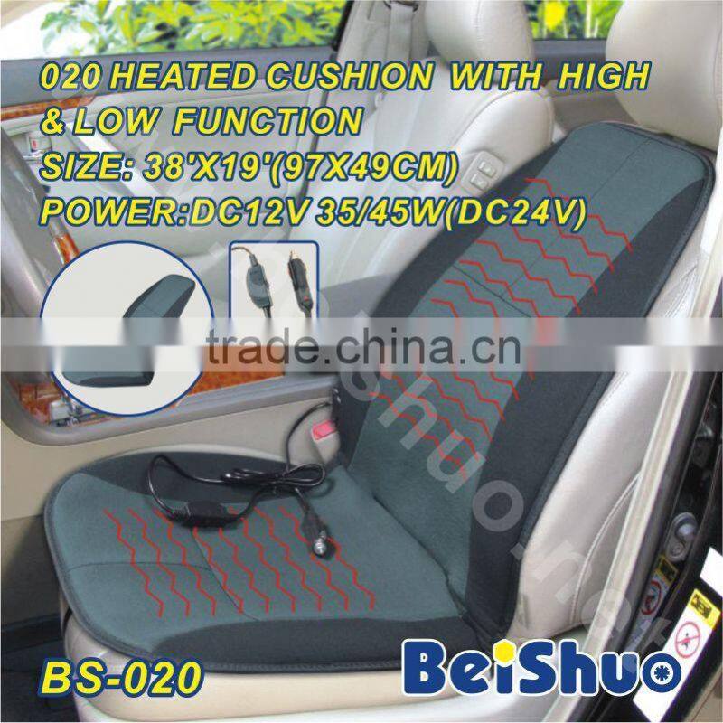 BS-020 car seat cushion heated with high and low function car seat cover