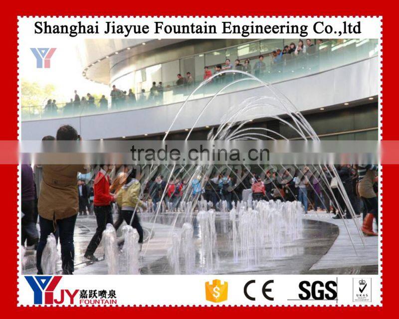 white musical jump jetting fountain