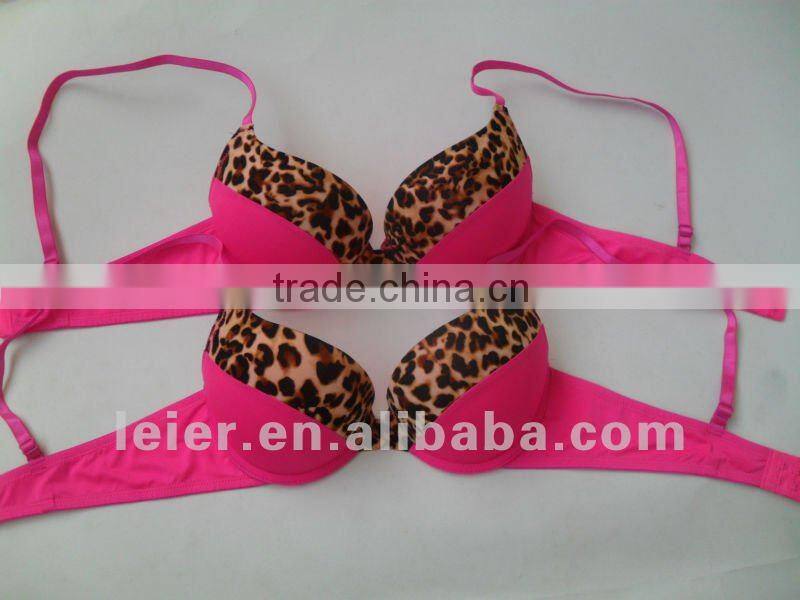 2014 new leopard push up bra