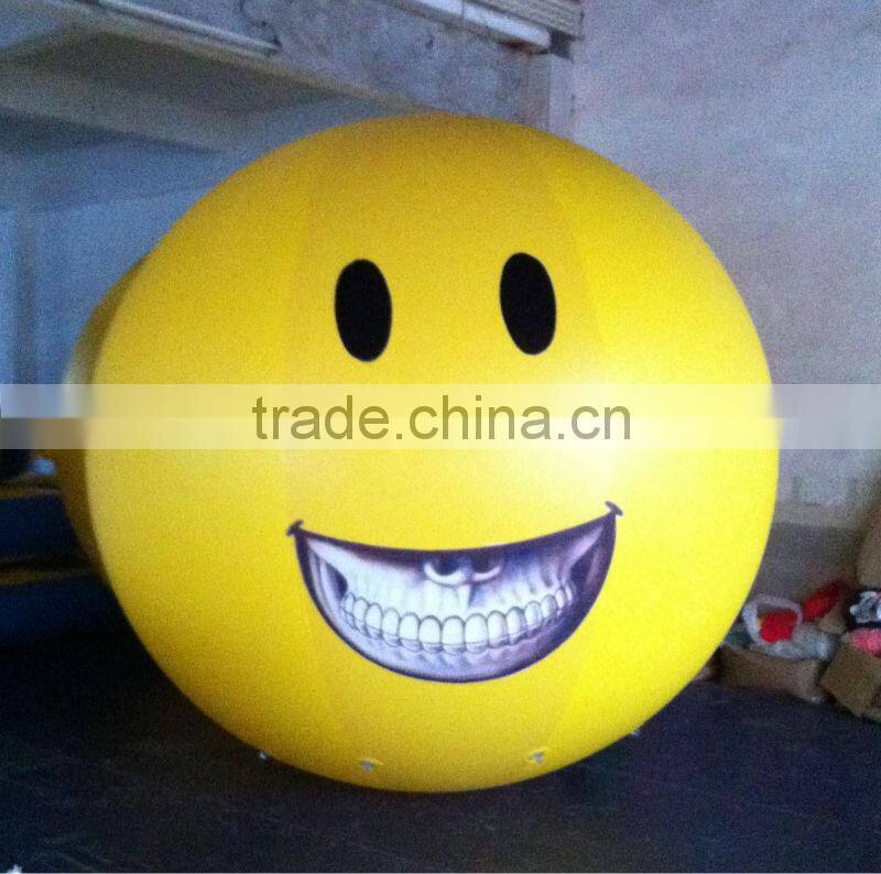 smile face inflatable helium balloon