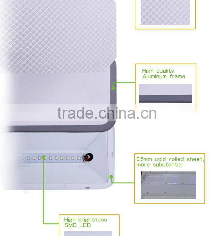 CE ROHS commercial recessed integrated 60x60 led grill fixture