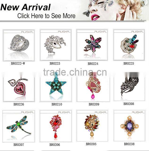 2015 Latest Fashion Cheap Wholesale Rhinestone Brooch Pin