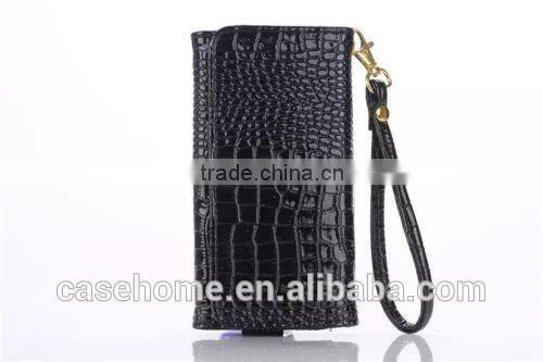 Luxury Wallet PU Leather Pouch Case Cover for Various Smart Phones With Strap and card holder