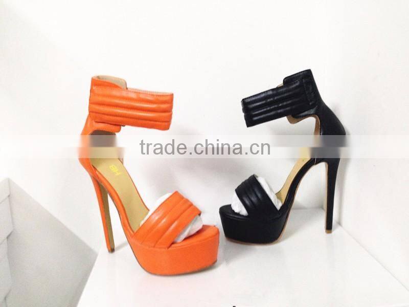 Ankle Strap Fancy Sandals China Catwalk Factory 16CM Sky High Platform Women High Heel Sandals Ladies