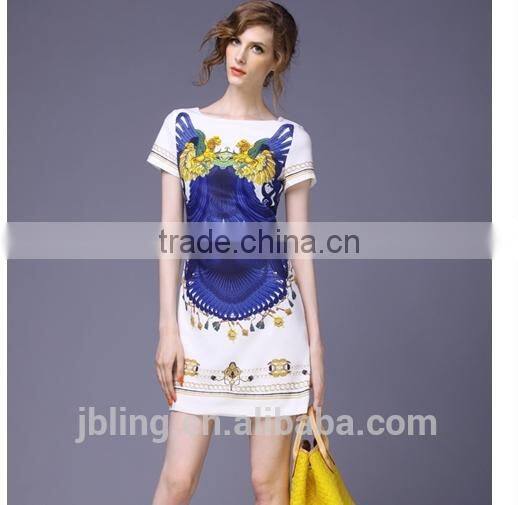 new model fancy printed ladies dress