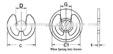 Shaft retaining ring ,c retaining ring 5103