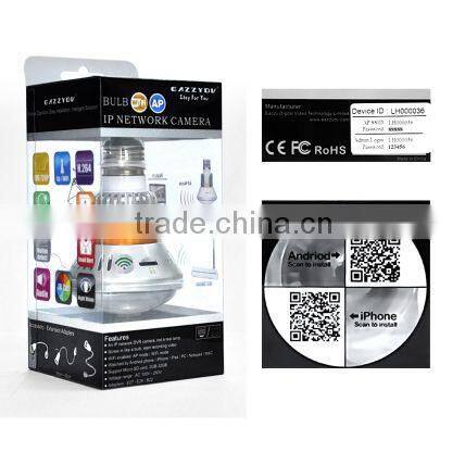 Bulb WiFi/AP IP Network DVR Camera