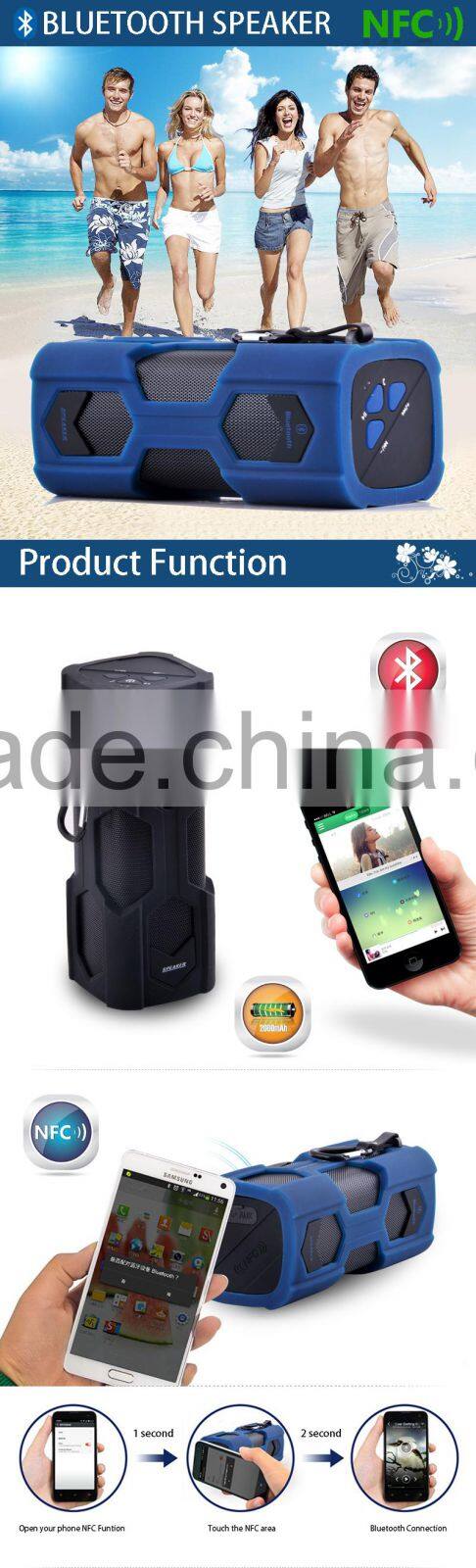2015 new product NFC outdoor waterproof bluetooth speaker