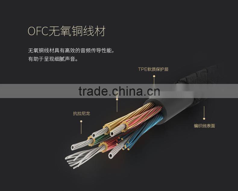 Original ROCK Mula Stereo Earphone in-ear Headphone Handsfree with Mic For SAMSUNG For iPhone Universal Earbud MT-4381