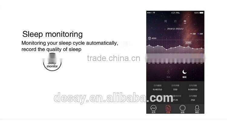 Desay Pedometer Sleep Sport Data Share Take Photo Anti-lost BT4.0 Smart IOS Android Watch Bracelet DS-B505