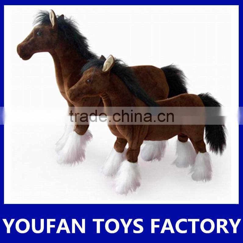 toy factory soft stuffed black horse