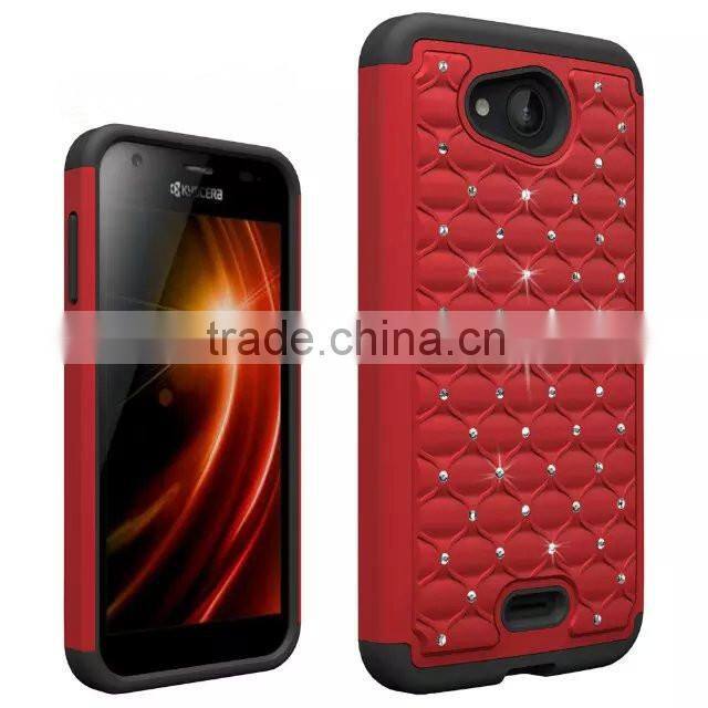 Keno Shining Diamond-studded Armorbox Drop Resistant Silicone Case for Kyocera Hydro Wave
