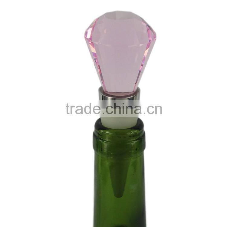 Diamond Shape Crystal Wine Bottle Decanter Stopper