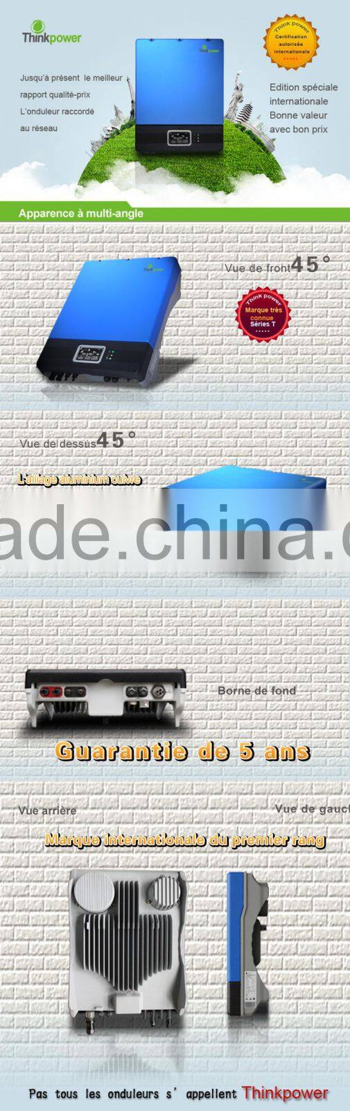 Best dc to ac single phrase 2200w output grid-connected pv inverter