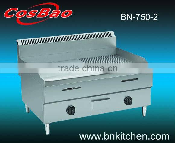 Restaurant equipment counter top gas griddle with CE certicification