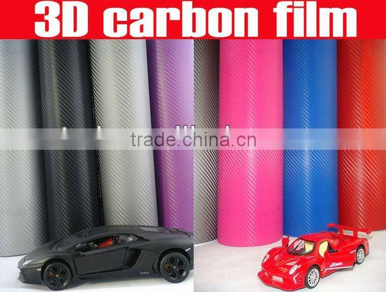 3D Carbon Fiber Vinyl Film with Air Bubbles Free Carbon Fiber Film for Car Stickers