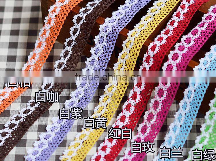 HOT ! Newest fashion 2.5cm cotton lace trim for wholesale