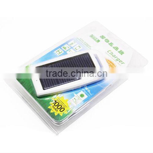 Mini 1000mAh solar handphone power bank with high quanlity