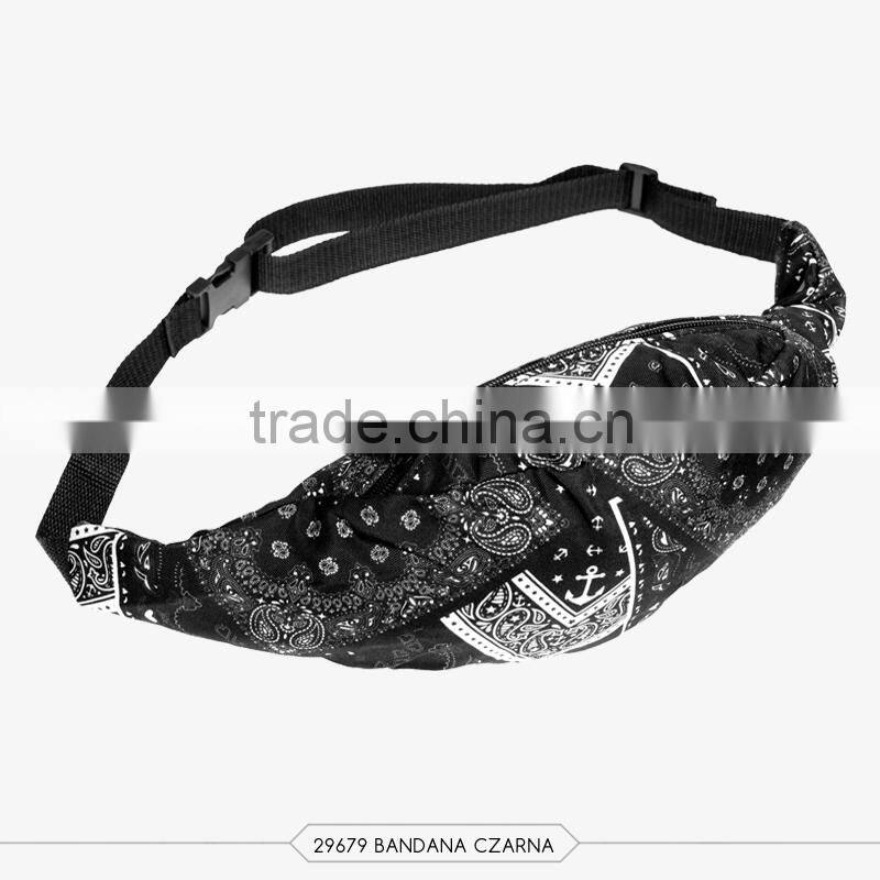 Factory wholesaler fashion fancy printed tropical sport waist bag for women summer