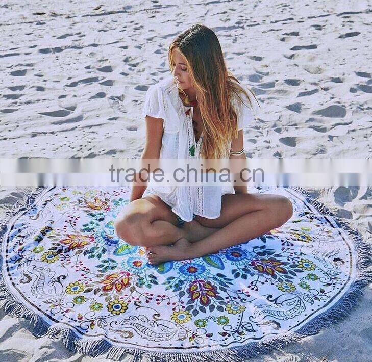 Family travel convenient watermelon pattern fashion beach towel for summer