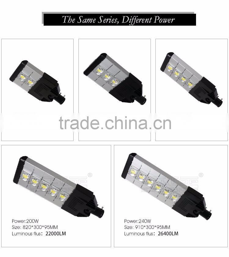 240watt Outdoor ip67 waterproof bridgelux cob led street light