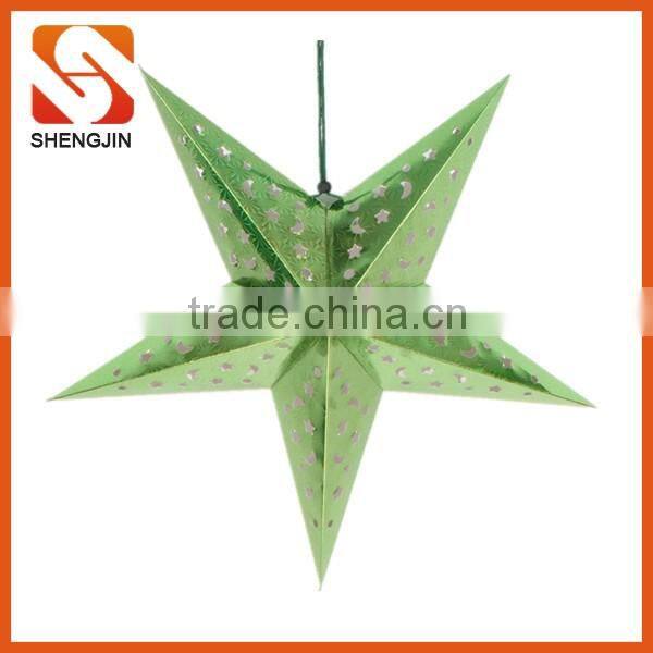 SJ-L6106 Christmas Party decorations led red paper star