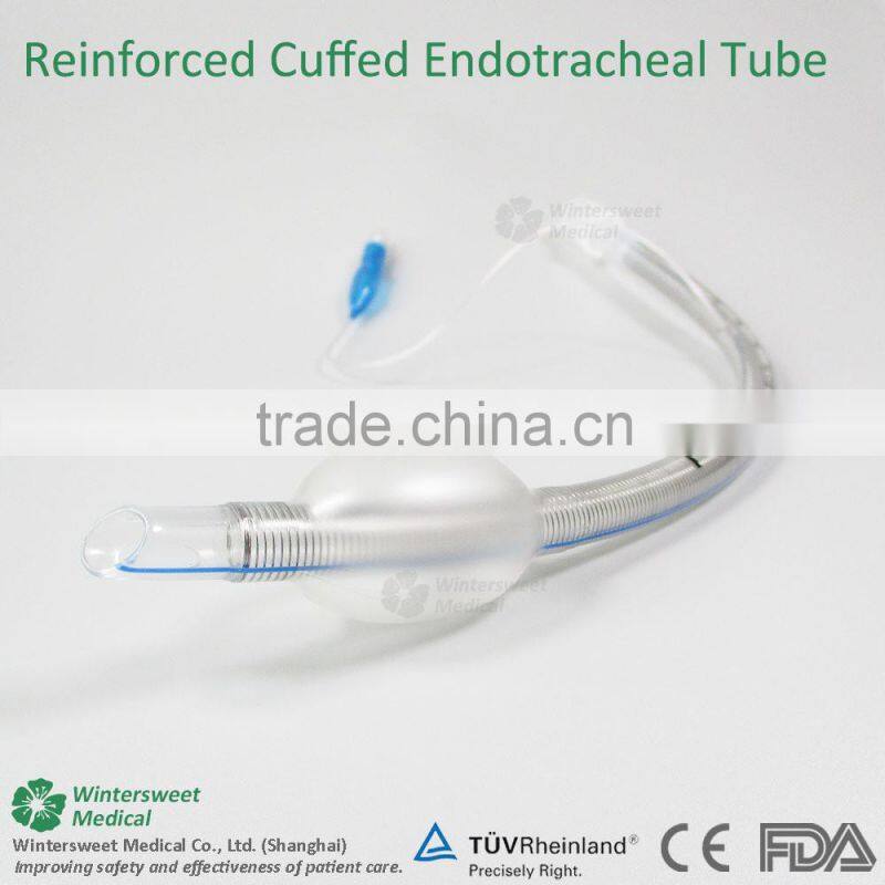 CE standard cuffed reinforced disposable endotracheal tube