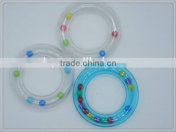 Plastic rattle ring for baby toy dog toy