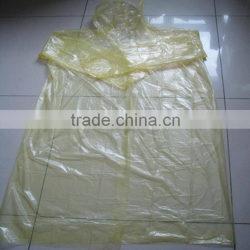 clear colorful disposible pe rainwear